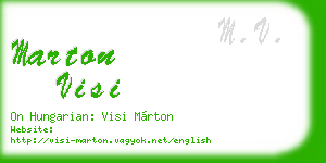 marton visi business card