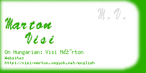 marton visi business card